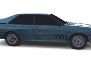 1981 audi coupe quattro dark blue 3D-Modell