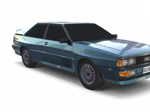 1981 audi coupe quattro dark blue 3D-Modell