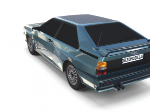 1981 audi coupe quattro dark blue 3D-Modell