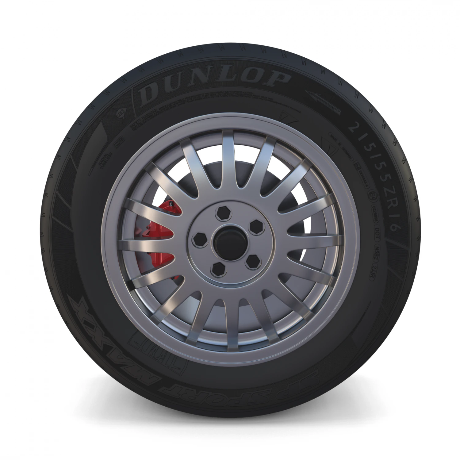 generic alloy wheel and brake 3D Model .c4d .max .obj .3ds .fbx .stl .blend