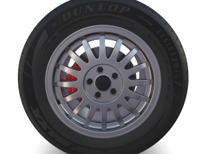 generic alloy wheel and brake 3D Model
