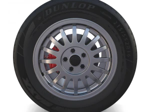 일반 합금 휠 및 브레이크 3D 모델