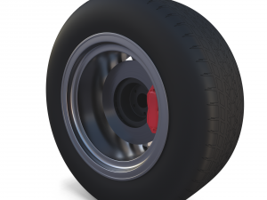 generic alloy wheel and brake 3D 模型