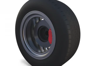 generic alloy wheel and brake 3D Model