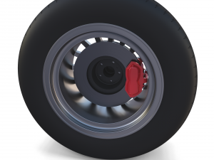 generic alloy wheel and brake 3D 模型