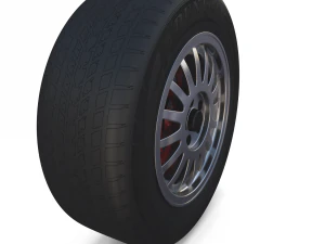 generic alloy wheel and brake 3D Model