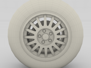 generic alloy wheel and brake 3D 模型