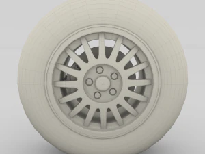 generic alloy wheel and brake 3D Model