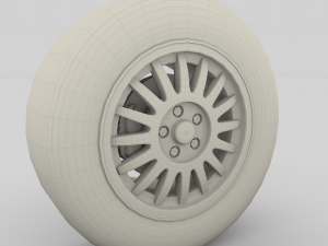 generic alloy wheel and brake 3D 模型