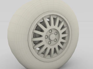 generic alloy wheel and brake 3D Model