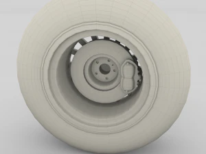 generic alloy wheel and brake 3D Model