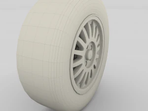 generic alloy wheel and brake 3D Model