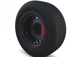 generic dark alloy wheel and brake 3D Модель