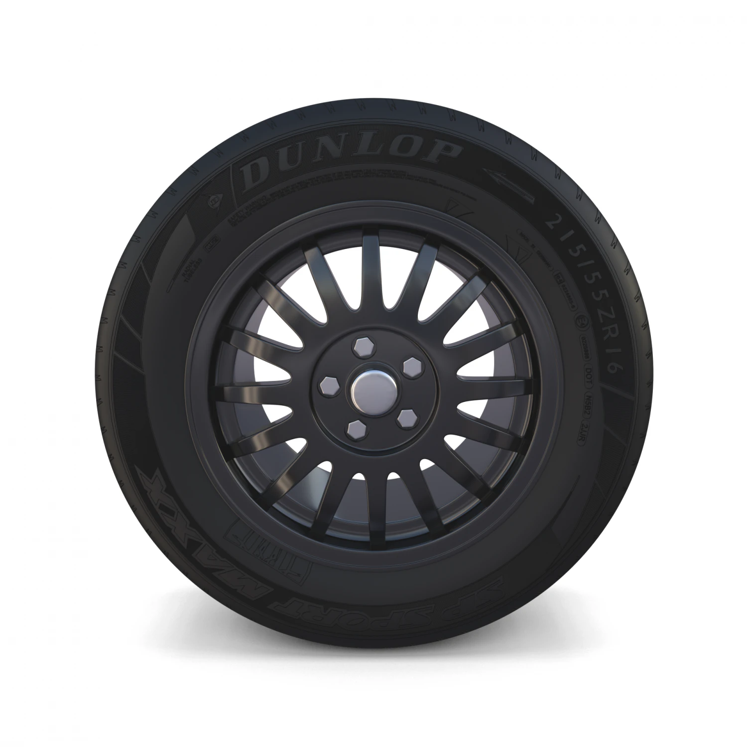 generic dark alloy wheel 3D Model .c4d .max .obj .3ds .fbx .stl .blend 