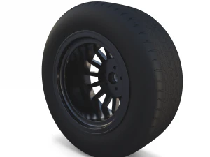generic dark alloy wheel 3D Model