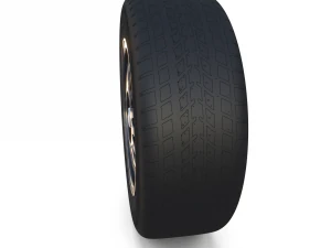 generic dark alloy wheel 3D Model