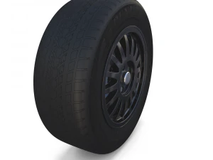 generic dark alloy wheel 3D Model