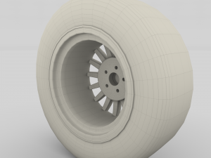 generic dark alloy wheel 3D Модель
