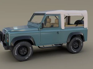 1985 land rover defender 90 with interior ver 1 3D Model