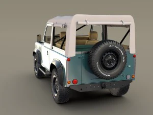 1985 land rover defender 90 with interior ver 1 3D Model