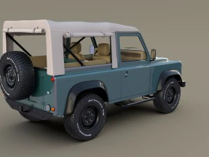 1985 land rover defender 90 with interior ver 1 3D Model