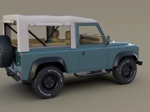 1985 land rover defender 90 with interior ver 1 3D Model