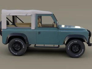 1985 land rover defender 90 with interior ver 1 3D Model