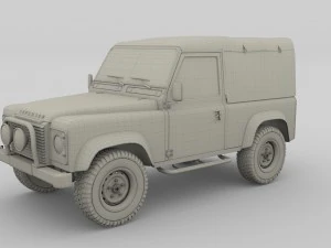 1985 land rover defender 90 with interior ver 1 3D Model