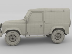 1985 land rover defender 90 with interior ver 1 3D Модель