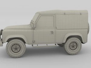 1985 land rover defender 90 with interior ver 1 3D Model
