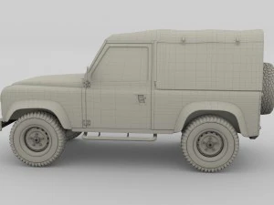 1985 land rover defender 90 with interior ver 1 3D Model