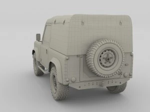 1985 land rover defender 90 with interior ver 1 3D Model