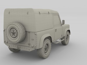 1985 land rover defender 90 with interior ver 1 3D Модель