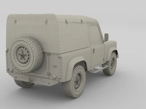 1985 land rover defender 90 with interior ver 1 3D Model