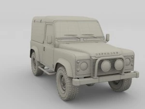 1985 land rover defender 90 with interior ver 1 3D Model