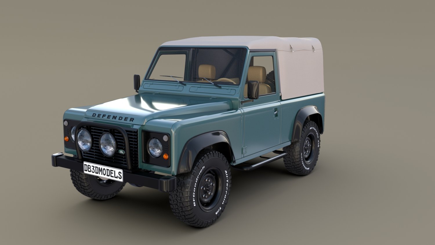 1985 Land Rover Defender 90 With Interior Ver 2 3d Model In Suv