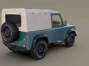 1985 land rover defender 90 with interior ver 2 3D Model