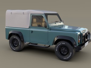 1985 land rover defender 90 with interior ver 2 3D Model