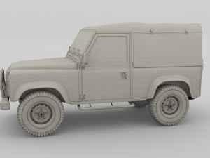 1985 land rover defender 90 with interior ver 2 3D Model