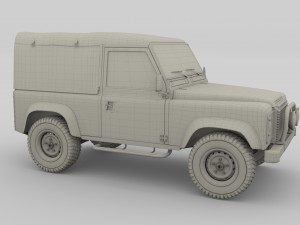 1985 land rover defender 90 with interior ver 2 3D Model