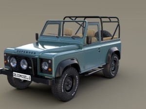 1985 land rover defender 90 with interior ver 3 3D Model