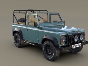 1985 land rover defender 90 with interior ver 3 Model 3D