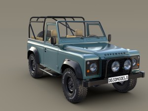 1985 land rover defender 90 with interior ver 3 Model 3D