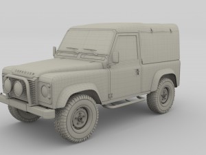 1985 land rover defender 90 with interior ver 3 Model 3D