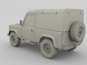 1985 land rover defender 90 with interior ver 3 Model 3D