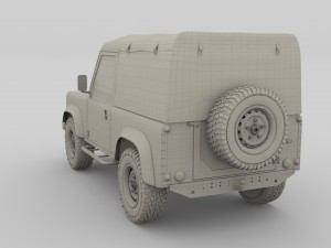1985 land rover defender 90 with interior ver 3 Model 3D