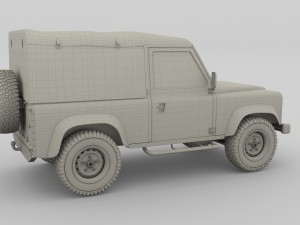 1985 land rover defender 90 with interior ver 3 Model 3D