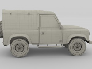 1985 land rover defender 90 with interior ver 3 Model 3D