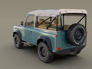 1985 land rover defender 90 with interior ver 4 3D 모델