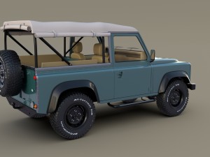 1985 land rover defender 90 with interior ver 4 3D 모델